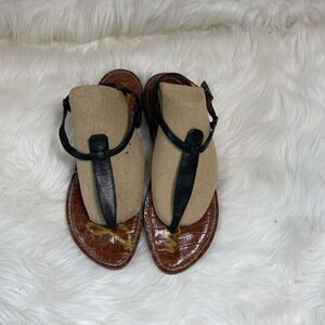 Sam Edelman Gigi leather black thong  T strap sandals size 8.5M
